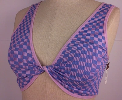 Bralette reversible a cuadros orquídea rosa No Boundaries RV talla S - nuevo (1) Foto 1 de 4