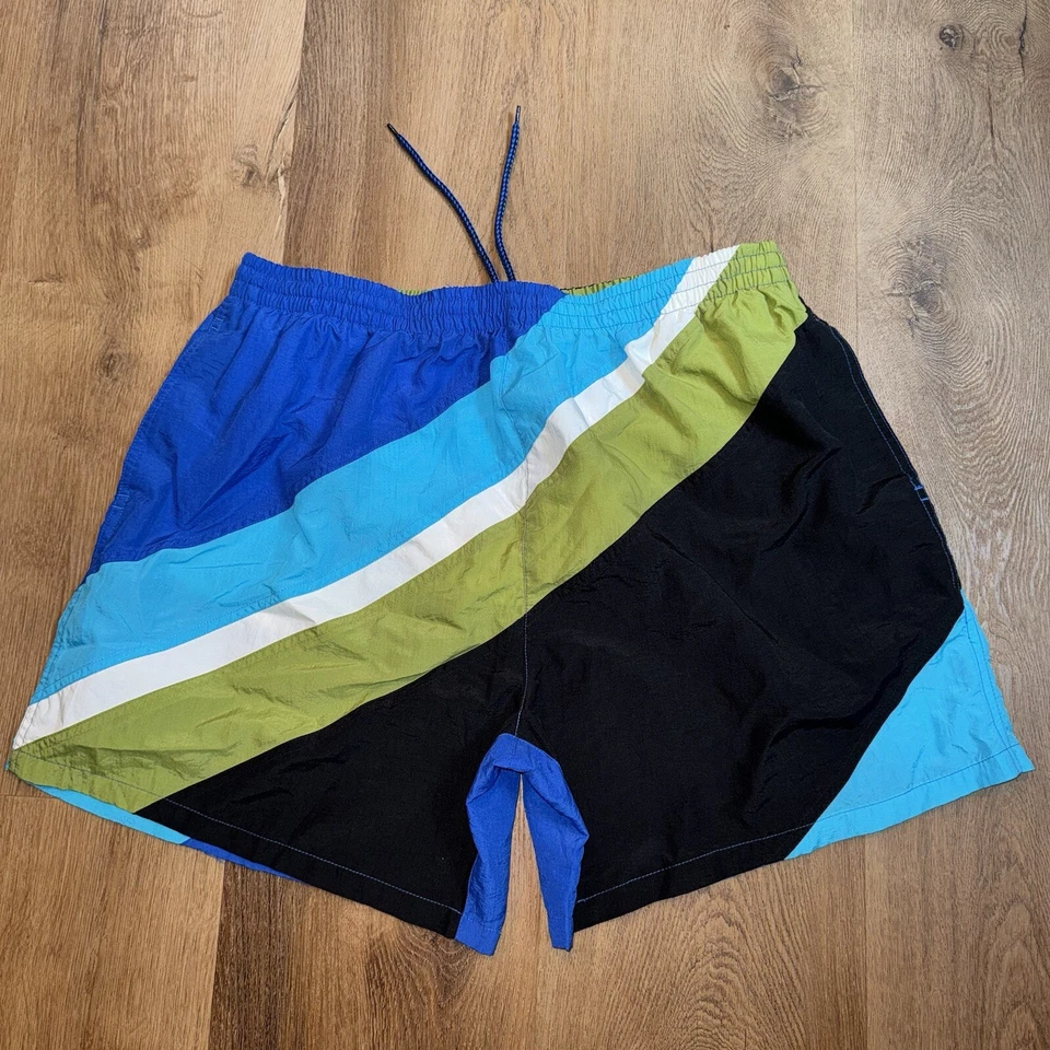 Vintage Swim Trunks Shorts Basic Edition Fresh Prince Colorblock Festival Men XL - Image 1 of 4