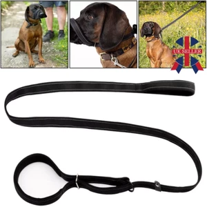 Figure of 8 Dog Lead UK Dog Lead with Soft Comfy Padded Loop Handle & Nose Pads - Picture 1 of 12