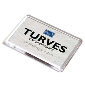 FRIDGE MAGNET - Turves, Cambridgeshire - Lat/Long TL3396 - Picture 1 of 1