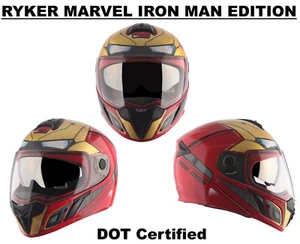 Vega Ryker "Marvel Iron Man Edition" DOT Certified Full Face Motorcycle Helmet - Picture 1 of 14