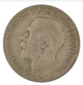 Roughly Size of Quarter 1920 Great Britain 1 Shilling World Silver Coin *E040 - Picture 1 of 2