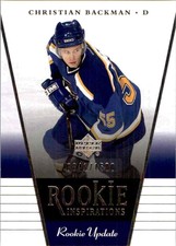 2002-03 Upper Deck Rookie Update Christian Backman Rookie 841/1500 #175