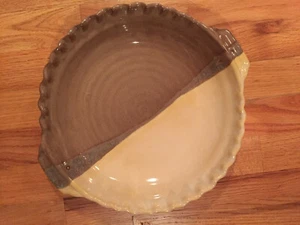 Arcilla en movimiento Neher cerámica desierto arena gres pastel plato asas firmadas - Imagen 1 de 8