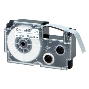 1 confezione 12 mm inchiostro nero bianco nastro EZ cartuccia etichetta per Casio KL60 XR-12WE XR12WE - Foto 1 di 12