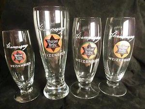 4 x Gläser, Champagner Maisel Bräu Bayreuth Weizenbier, 3 x 0.4l, 1 x 0.25l - Bild 1 von 1