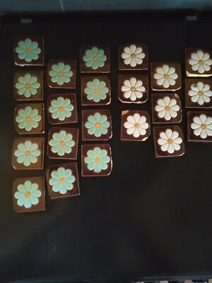 22 Carreaux Terre Cuite Émaillés Guillard et Chennevières Paris , Anciens XIXeme - Photo 1/4