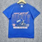 Vintage New York Giants Shirt Mens Large Navy 80S Football Super Bowl Xxv Nfl