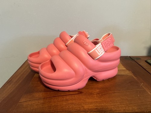 Sandali donna UGG Aww Yeah crema fragola plateau slingback taglia 9