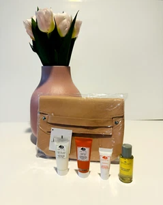 Origins Skincare 5PC Gift Set Included Pink Make-up Bag - Picture 1 of 4