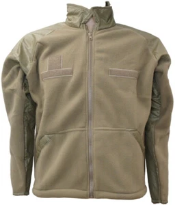 Polartec 200 Tan499 Fleece Full Zip Jacket A.O.S. Tactical Theros Made In USA - Picture 1 of 3