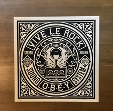 Shepard Fairey Obey Giant RECORDS Signed Numbered Screen Print 35/200 RARE
