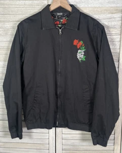 RIPNDIP Men's M Dead Rose Cotton Coach Jacket Full Zip Unisex - Black - Picture 1 of 9