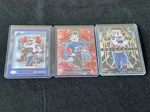 2024 Panini Prizm, Mosaic, and Optic Ray Davis RC Blue Hyper and Red Camo Bills - Picture 1 of 2