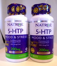 Lot Of 2 Natrol 5-HTP 200 mg Maximum Strength Time Release 30 ct ea