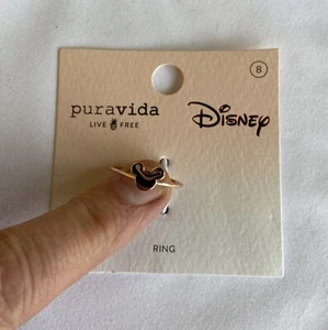 Anello Disney + Pura Vida Puravida Topolino icona oro rosa taglia 9 - Foto 1 di 5