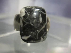 Accesorio de piedras preciosas - jaspe negro y blanco - compatible con anillo Charlotte 21 - Imagen 1 de 2