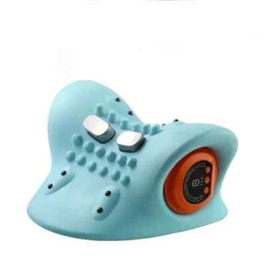 Neck Shoulder Massager Heated Traction Cervical Neck Pillow For Relaxation - Picture 1 of 9