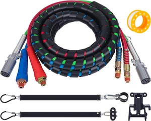 15 FT Semi Truck Air Lines Kit with 2 PCS 16" Single Tender Spring Kit and Gladh - Picture 1 of 8