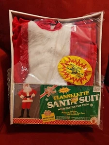 Vintage Rubies Brand Santa Claus Suit USA Flannelette Standard Size Jacket New - Picture 1 of 5