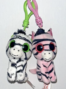 Ty Beanie Boos Key Clips-ZIG ZAG & ZOEY the ZEBRAS- 2014, 15-Retirado-Sin ❤️etiqueta - Imagen 1 de 11