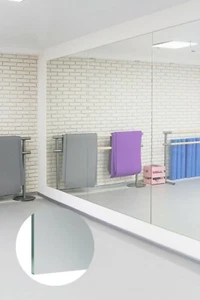 Grandi fogli di vetro specchio palestra 4 mm spessore 5 piedi-8 piedi x 3 piedi-4 piedi montati a parete - Foto 1 di 7