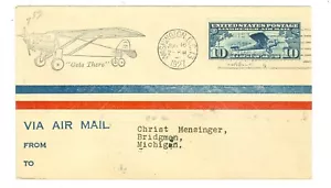 LINDBERGH 1927 C10 FIRST DAY COVER WASHINGTON,D.C. FDC JUNE 18,1927 LINDY CACHET - Picture 1 of 2