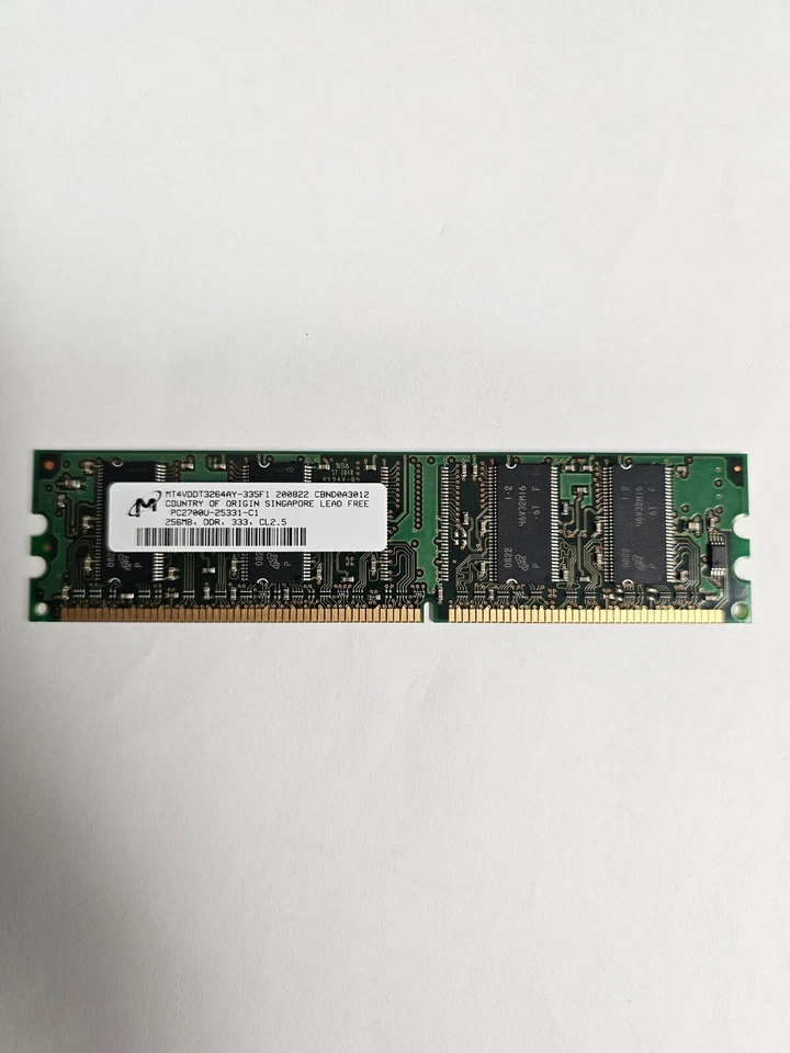 Micron MT4VDDT3264AY-335 256Mb DDR 333 CL2.5 PC2700U-25331 - Image 1 of 1