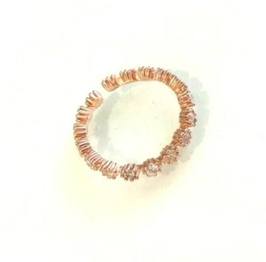 ANELLO DONNA ARGENTO 925% RODIATO ROSE' APERTO MISURA 14 TROVA GIOIELLI NUOVO - Foto 1 di 8