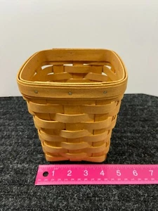 Longaberger 1995 piccolo porta cucchiai cestino tessuto a mano # 11088 - Foto 1 di 5