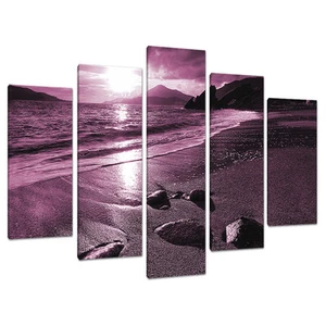 Cuadros de arte en lienzo grande púrpura ciruela de 5 piezas impresiones de pared dormitorio 5078 - Imagen 1 de 1