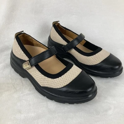 Dr. Comfort Jackie Women’s Dress Shoes Sz 8.5M Black & Tan Mary Jane Hook & Loop - Image 1 of 4