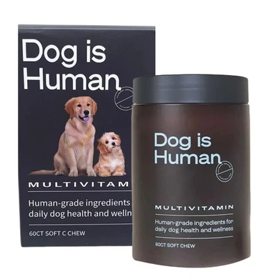 Multivitamínico diário Dog Is Human saúde e bem-estar para cães SABOR CARNE CONTAGEM 60 - Imagem 1 de 4