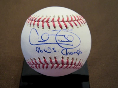 CECIL FIELDER 96 WS CHAMPS YANKEES TIGERS 319 HR'S SIGNED AUTO OML BASEBALL JSA - Image 1 of 3