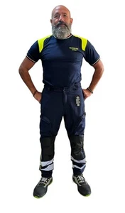 Pantalone Elasticizzato Professionale Certificato Levante Blu Navy Bordatura Gia - Imagen 1 de 55