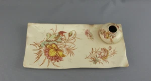 Ravissant ancien encrier en céramique, décor de floral, XIX ème. - Picture 1 of 4