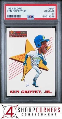 1993 SCORE #504 KEN GRIFFEY JR. MARINERS HOF PSA 10 - Image 1 of 3