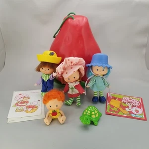 Strawberry Shortcake  10” Carrying Storage Case And Dolls Vintage 1980 + Extras - Picture 1 of 24