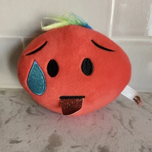 Livoti Toys Plush Emoji 6"  RED  Hot Face Glitter Tongue Rainbow Hair 2022 TAGs - Picture 1 of 7