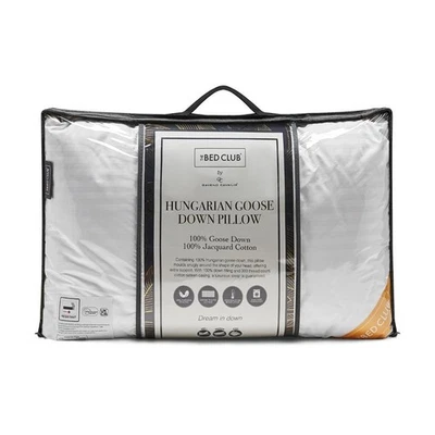 Hungarian Goose Down Pillow Ultra Soft Natural Fill for Restful Sleeep & Support - Image 1 of 4