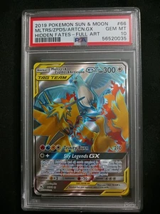 Moltres & Zapdos & Articuno GX 66/68 2019 S&M Pokémon Hidden Fates Holo PSA 10 - Picture 1 of 2