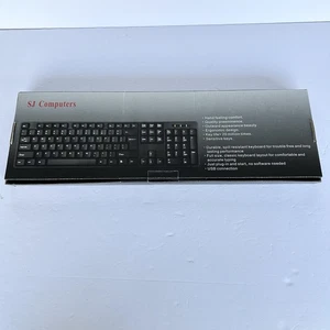 SJ Computer USB Keyboard With 104 Keys New - Picture 1 of 3