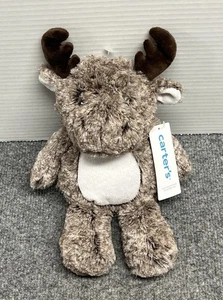 Carters Moose Plush 2022 Brown White Stuffed Animal Lovey Toy Deer Rare - Picture 1 of 3
