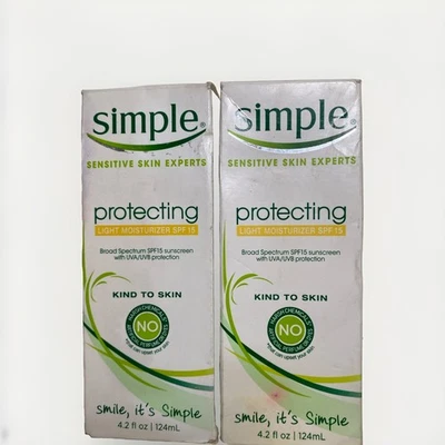 2x SIMPLE KIND TO SKIN Sensitive PROTECTING LIGHT MOISTURIZER 4.2oz. READ - Image 1 of 4