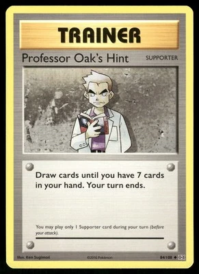 2016 Light Played Pokemon Professor Oaks Hint 084/108 Evolutions English - Image 1 of 2