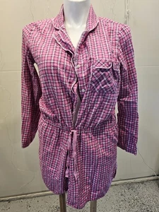 Victoria's Secret Pijama Talla Grande Camisa Vestido Abotonado Dormir Túnica Corbata Cintura - Imagen 1 de 10