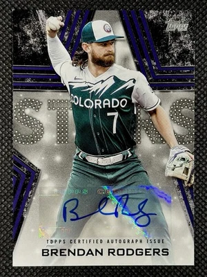 Brendan Rodgers 2023 Topps Baseball Stars Auto Black /199 ROCKIES - Image 1 of 2