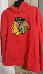 Chicago Blackhawks Reebok Face-Off Collection Red NHL Hoodie - Youth XL - Picture 1 of 7