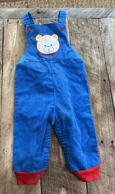 Mono vintage ROB ROY niños talla 24 M azul pana oso Foto 1 de 4