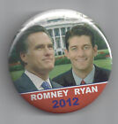 Mitt Romney & Paul Ryan White House Background Jugate Pic. 2012 Campaign Button